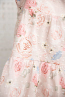 Cracked Soda | Naomi Babydoll Dress beige 3-8yrs