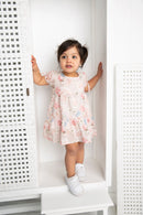 Cracked Soda | Naomi Babydoll Dress beige 3-8yrs