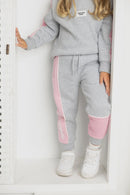 Cracked Soda | Nova Detailed Trackpants - Grey Marle