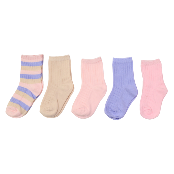 Korango | 5 pack Socks - Girls Ribbed Socks