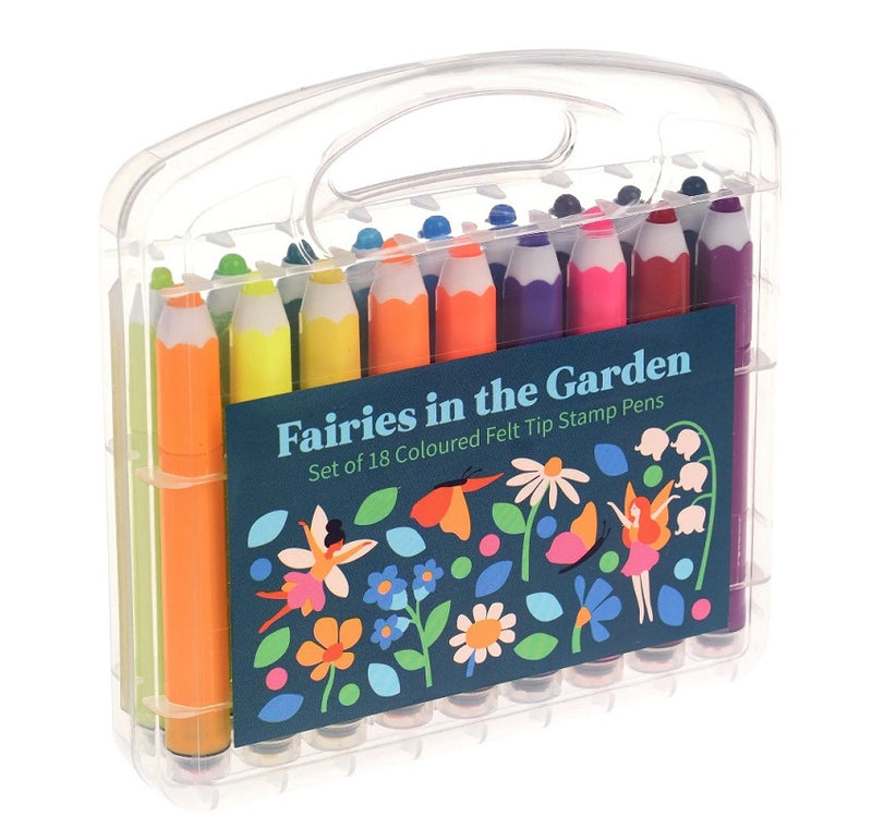 Fairies In The Garden Felt Tip Stamp Pens