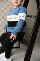 Cracked Soda | Oscar Textured Crew - Blue