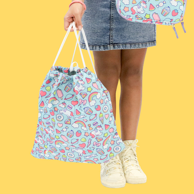 Out & About Rainbow Drawstring Bag