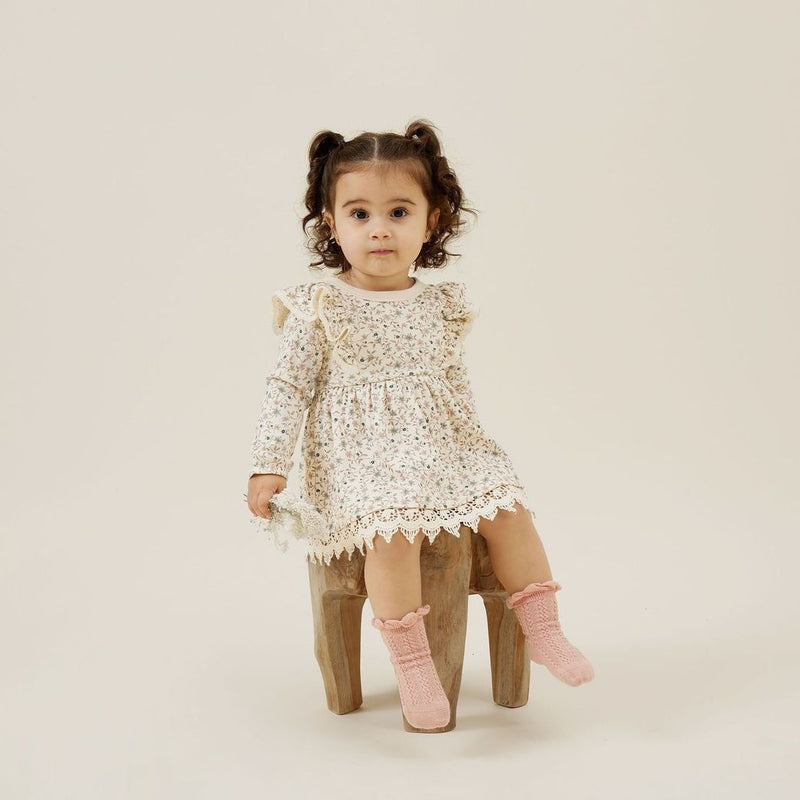 Aster & Oak | Winter Floral Ruffle Dress RRP $99.99