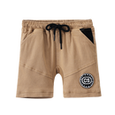 Cracked Soda | Parker Denim Pocket Baby Shorts Tan