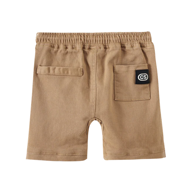 Cracked Soda | Parker Tan Denim Shorts