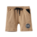 Cracked Soda | Parker Denim Pocket Baby Shorts Tan