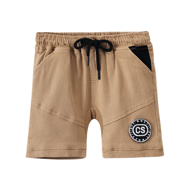 Cracked Soda | Parker Tan Denim Shorts