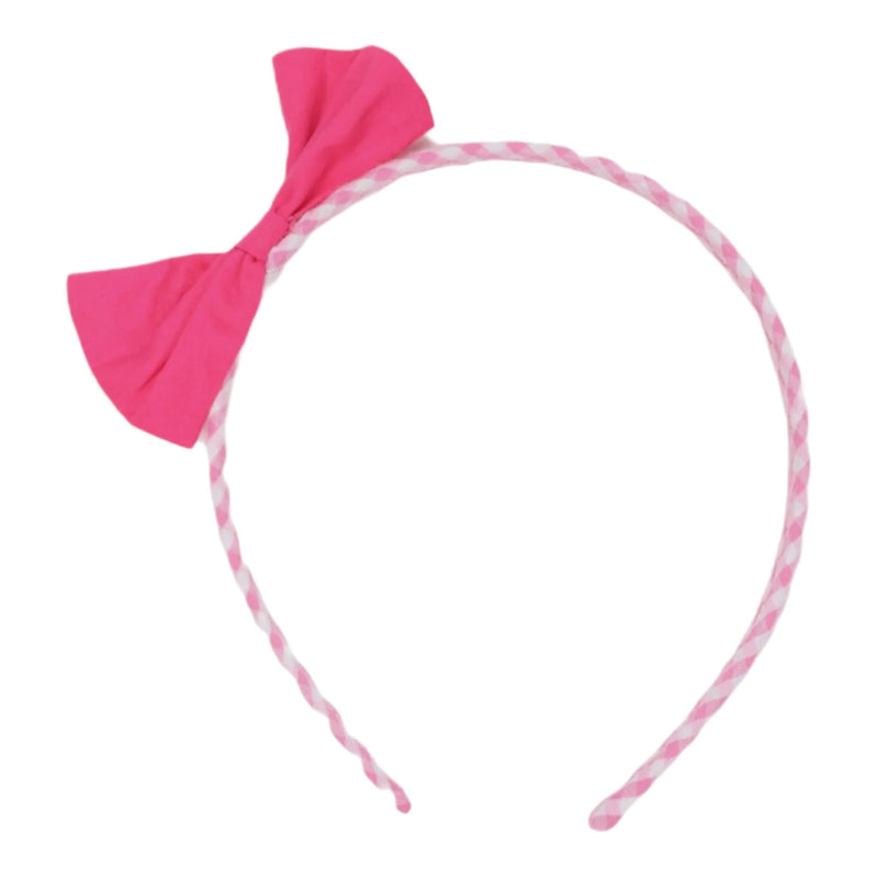 Korango | Gingham Headband with Bow - Asstd Colours