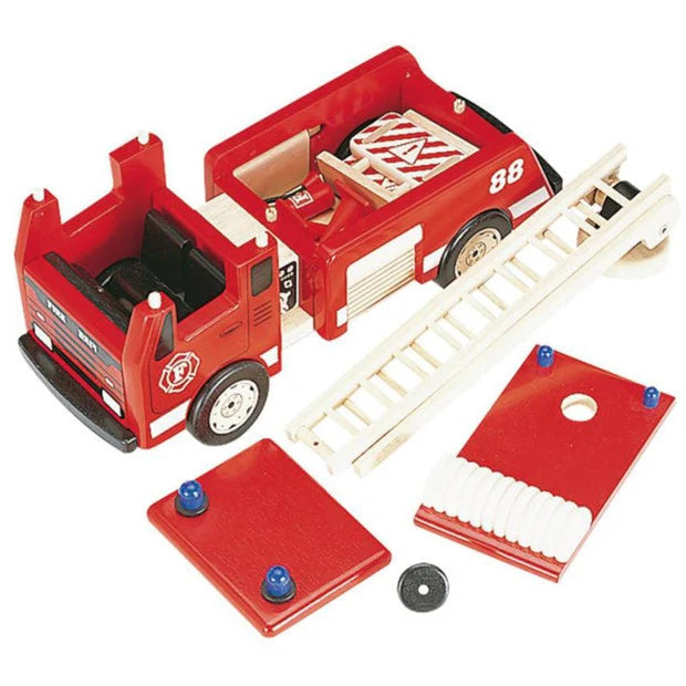 Pintoy Wooden Toy - Fire Engine