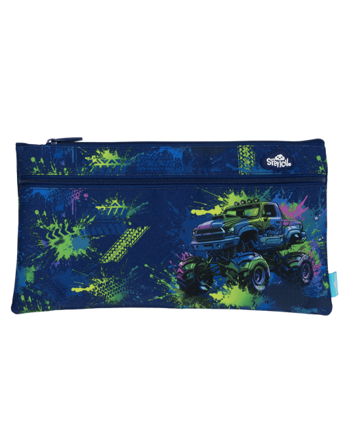 Spencil Twin Zip Pencil Case - Mega Wheels