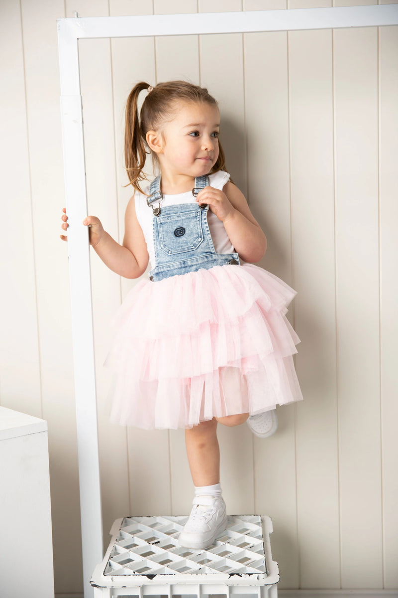 Cracked Soda | Brooke Pinafore Tutu Blue/Pink