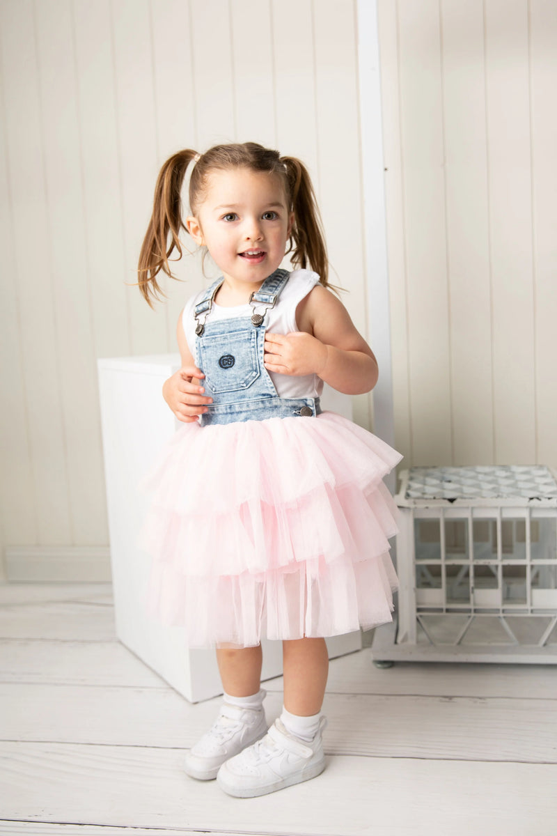 Cracked Soda | Brooke Pinafore Tutu Blue/Pink