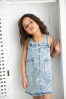 Cracked Soda | Polly Detailed Pinafore Blue Denim