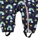 Korango | Sunshine & Rainbows Polar Fleece Lined Zip Rain Suit - Peacoat