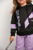 Cracked Soda | Imogen Detailed Sports Hoodie - Purple  RRP $49.99  SPECIAL   ple