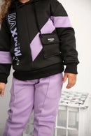 Cracked Soda | Imogen Detailed Sports Hoodie - Purple  RRP $49.99  SPECIAL   ple
