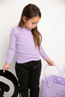 Cracked Soda | Winter Ribbed Long Sleeve - Lilac