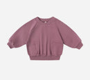 Quincy Mae | Pocket Sweatshirt-Mulberry