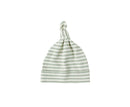 Quincy Mae | Knotted Baby Hat - Fern Stripe/Natural