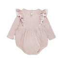 Aster & Oak | Baby Girls Pale Mauve Bubble Romper RRP $64.99