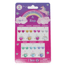 Pink Poppy 7 Day Stick On Earrings & Ring Set