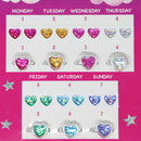 Pink Poppy 7 Day Stick On Earrings & Ring Set