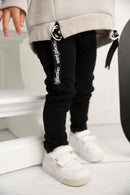 Cracked Soda | Winter Ribbed Black Leggings