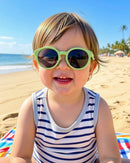 Te Rā | Rito Green — Round Baby Sunglasses NZ Ages 0–2