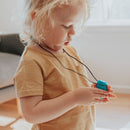 Robot Pendant - School Blue  Sensory Chew