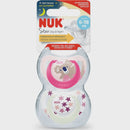 Nuk Star Silicone Night & Day Pacifiers  2pk