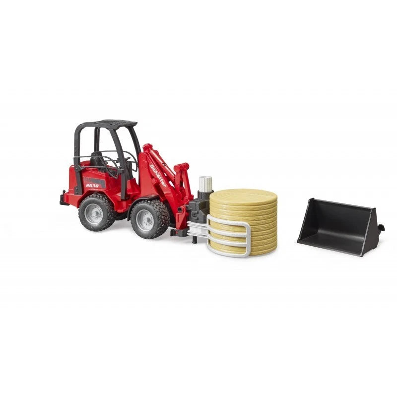 Bruder | haffer Compact loader + bale gripper & 1 round bale
