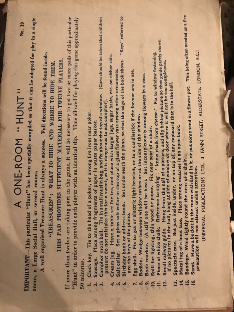 Progressive Treasure Hunt