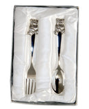 Silver Bear Spoon & Fork Set