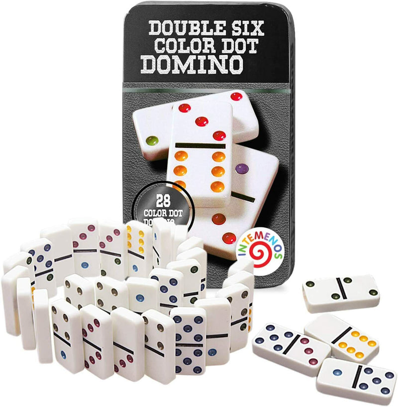 Double Six colour Dot Dominoes