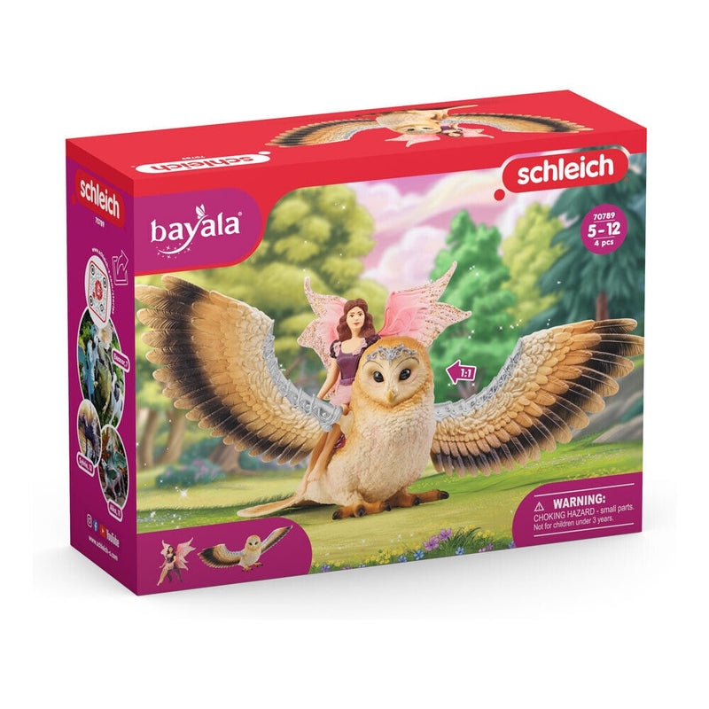 Schleich Bayala Fairy in Flight on Glam-Owl 70789