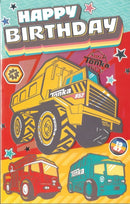 Happy Birthday Tonka card - Boy