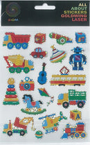 Super sparkly Laser Boys Toystheme stickers assorted