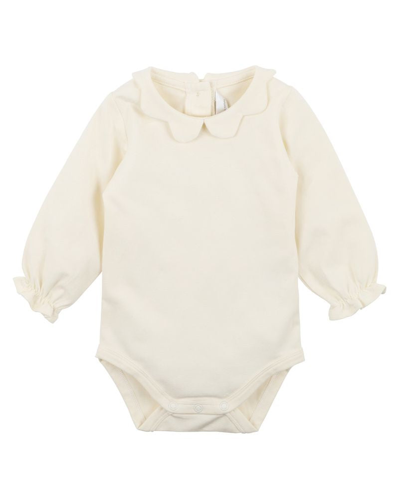 Bebe | Girls Cream Scalloped Collared Bodysuit