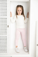 Scarlett Ribbed Fleece Top - Cream White