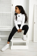 Cracked Soda Scarlett Detailed Ribbed Fleece L/S - Cream White