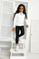 Cracked Soda Scarlett Detailed Ribbed Fleece L/S - Cream White