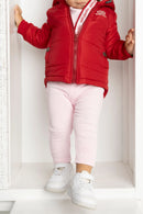 Cracked Soda Scarlett Ribbed Fleece Leggings soft pink 3-8