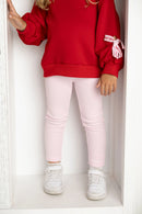 Cracked Soda Scarlett Ribbed Fleece Leggings soft pink 3-8