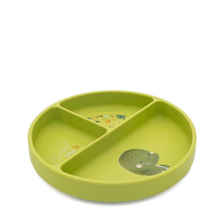 Sassi Silicone Meal Plate - Cracky The Dinosaur