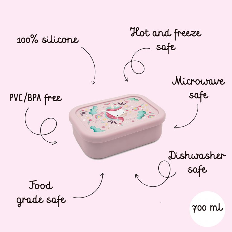 Sassi Silicone Lunch Box - Sparkly The Unicorn