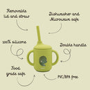 Sassi Silicone Sippy Cup Set - Cracky The Dinosaur