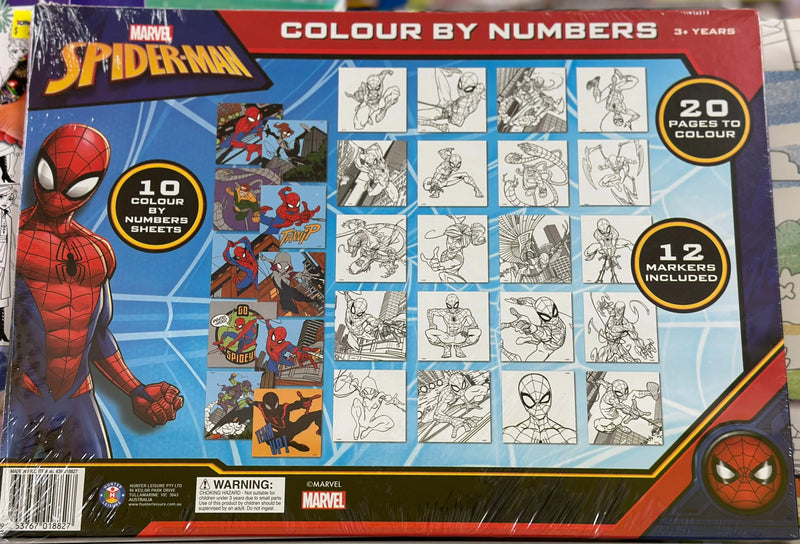 Spiderman Colour By Number