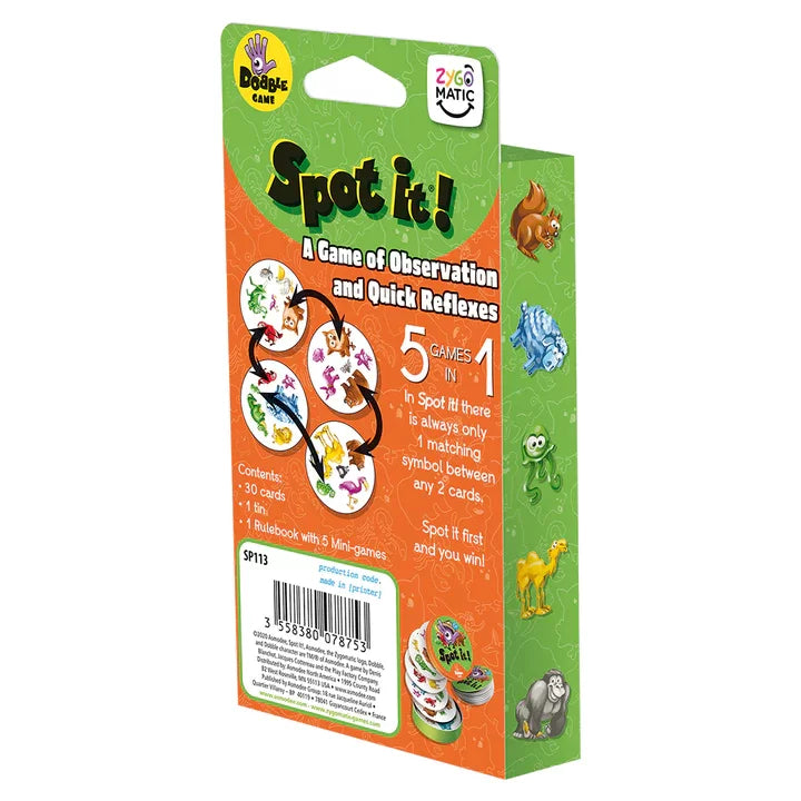 Spot It! Animals Jr Card Game