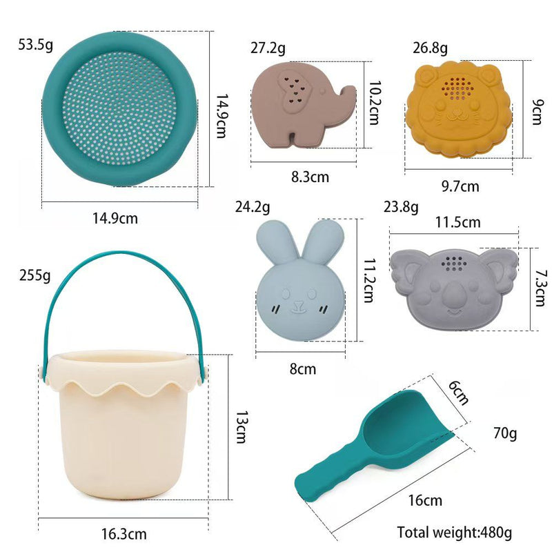 Toyslink | Silicone Beach Bucket Playset